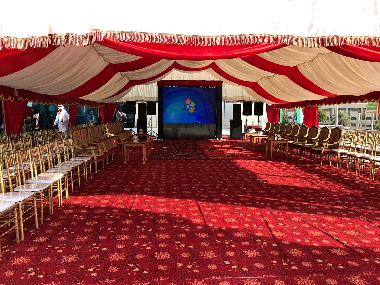 Grand event tent setup in UAE